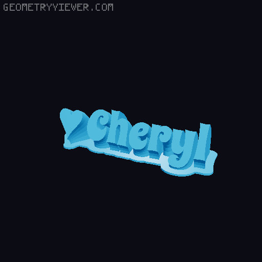 Valentine sculpture 3D model thumbnail