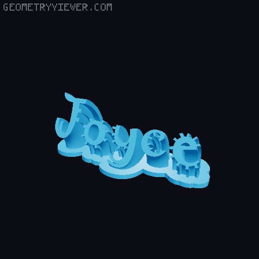 Sweeping crazy name tag 3D model thumbnail