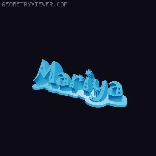 Sweeping crazy name tag 3D model thumbnail