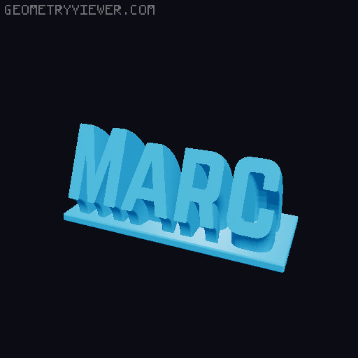 Sweeping Name Tag 3D model thumbnail