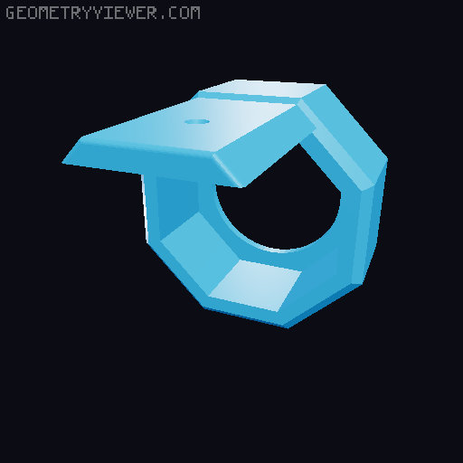 Reinforcing Element (5 times stronger) for round bar connectors 3D model thumbnail