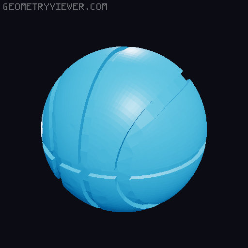 Sports Ball Mega Multi Pack Custom DJ Wormhole Knobs Set - Football Basketball Golf Tennis Baseball and More 3D model thumbnail