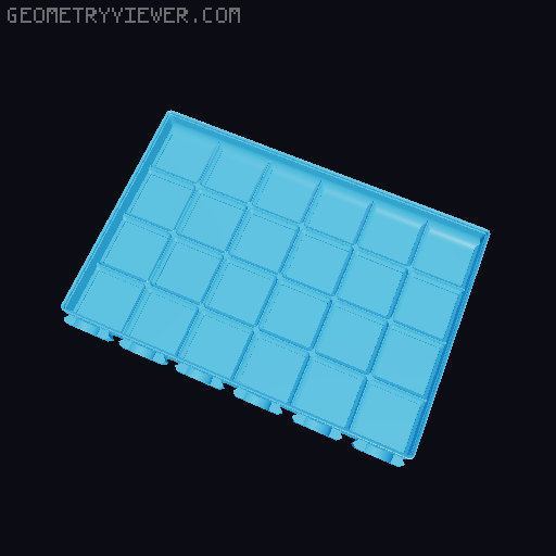 Parametric Gridfinity bins for GOEWS 3D model thumbnail