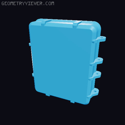 Rugged Dry Box for Granulated Materials 3D model thumbnail