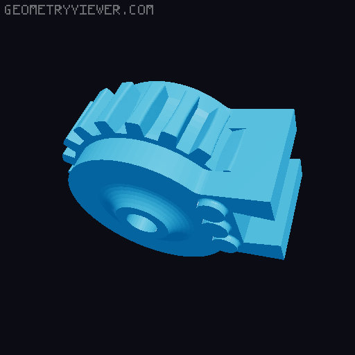 Mini adaptive gripper 3D model thumbnail