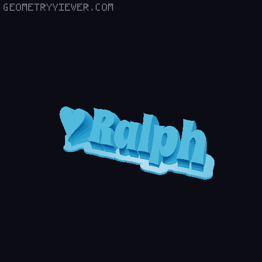 Valentine sculpture 3D model thumbnail