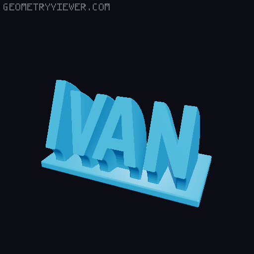 Sweeping Name Tag 3D model thumbnail