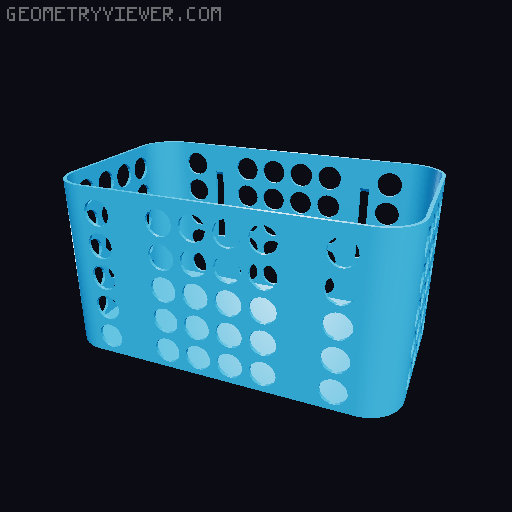 Skadis board for steel shelves 3D model thumbnail
