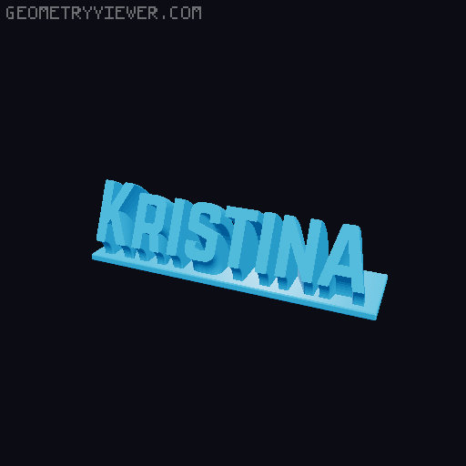 Sweeping Name Tag 3D model thumbnail