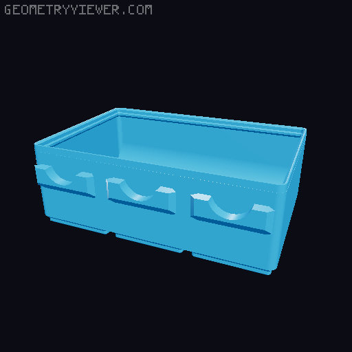 Parametric Gridfinity bins for GOEWS 3D model thumbnail