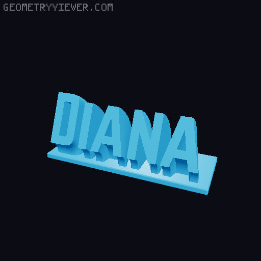Sweeping Name Tag 3D model thumbnail