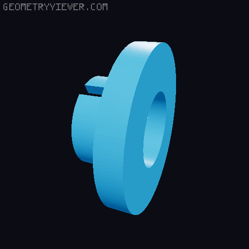 Zentrierstück Bremskolben DDR HW60 HW80 THK5 Druckluftbremse 3D model thumbnail