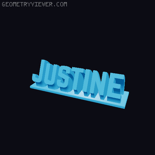 Sweeping Name Tag 3D model thumbnail