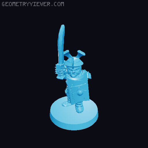 Easterling Warriors (Swords) 10mm Scale 3D model thumbnail