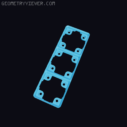 GridFinity Connecting Baseplate with press-fit magnets 3D model thumbnail