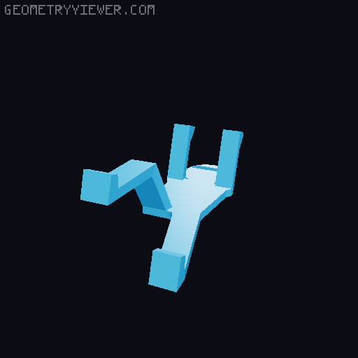 Ninja Thin Men (Dual Color) 3D model thumbnail