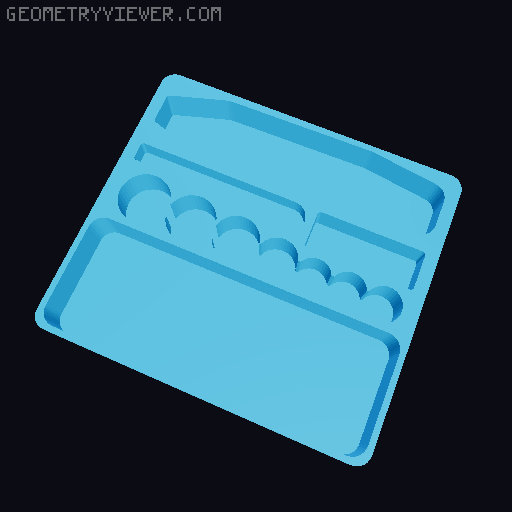 1/4" Tool Set - Ratchet, Screwdriver & Bits 3D model thumbnail