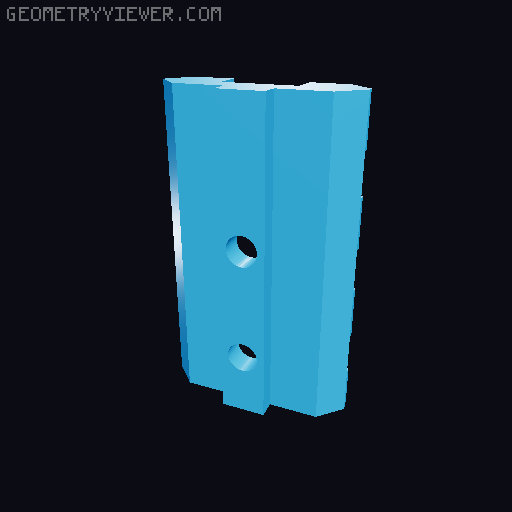 Планки пикатинни и вивера для бульдог kurs 3D model thumbnail