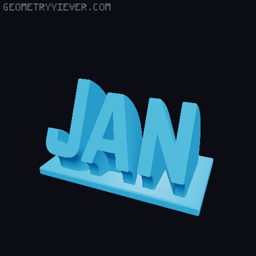 Sweeping Name Tag 3D model thumbnail