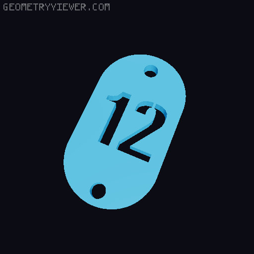 Porta chaves; Keychain 3D model thumbnail