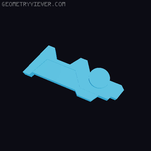 Low Detail Blade Liger Shroud Piece 3D model thumbnail
