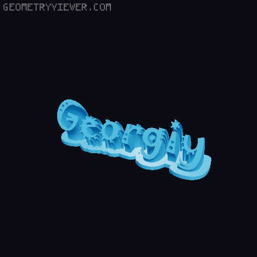 Sweeping crazy name tag 3D model thumbnail
