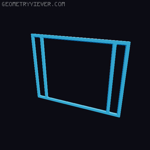Floating Photo Mounting System (French Cleat) 3D model thumbnail