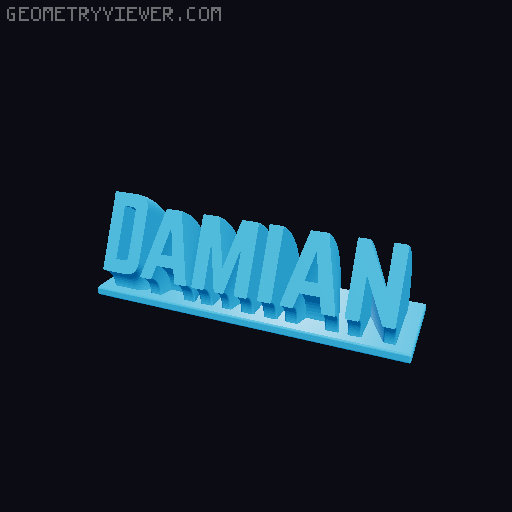 Sweeping Name Tag 3D model thumbnail