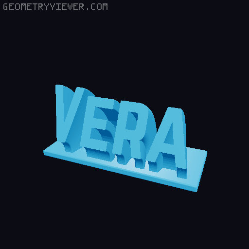 Sweeping Name Tag 3D model thumbnail