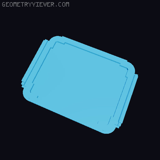 Stackable beer crate for batteries 3D model thumbnail