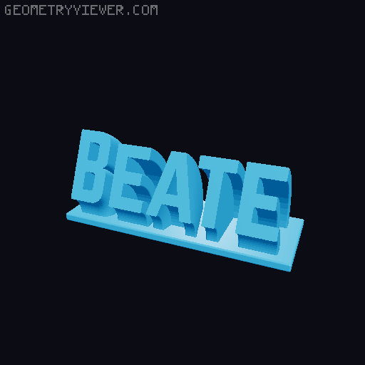 Sweeping Name Tag 3D model thumbnail