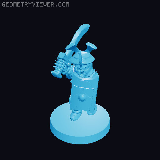 Easterling Warriors (Swords) 10mm Scale 3D model thumbnail