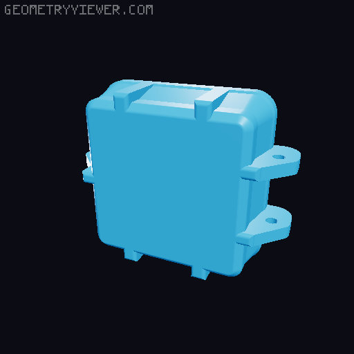 18350 x4 Battery case (Rugged Box) 3D model thumbnail