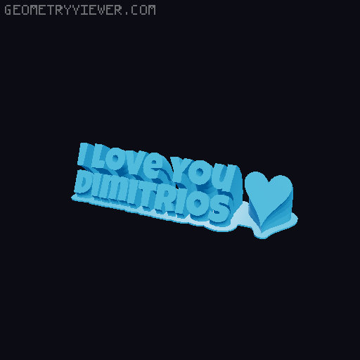 I love you... 3D model thumbnail
