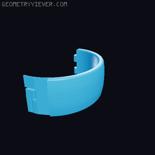 Bondage Collar with cylinder lock 3D model thumbnail