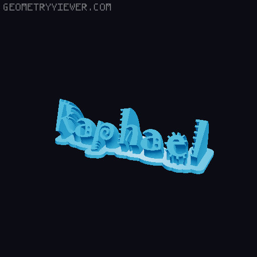 Sweeping crazy name tag 3D model thumbnail