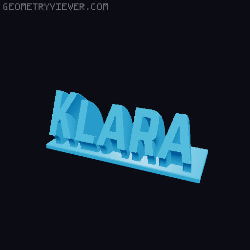 Sweeping Name Tag 3D model thumbnail
