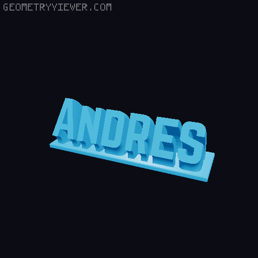 Sweeping Name Tag 3D model thumbnail