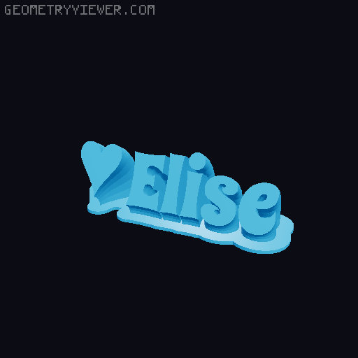 Valentine sculpture 3D model thumbnail