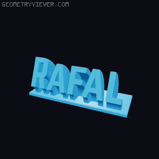 Sweeping Name Tag 3D model thumbnail