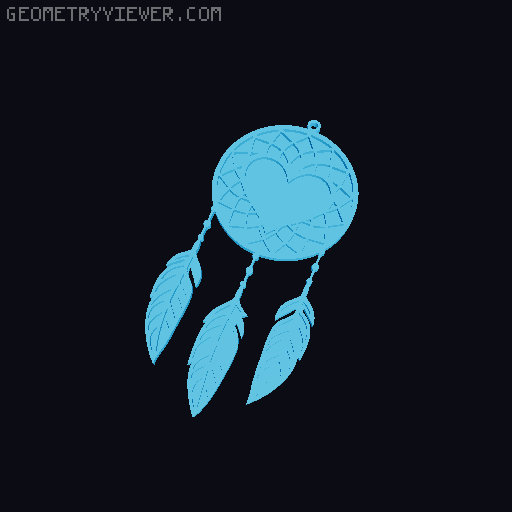 Dreamcatcher (With and without ring) 3D model thumbnail
