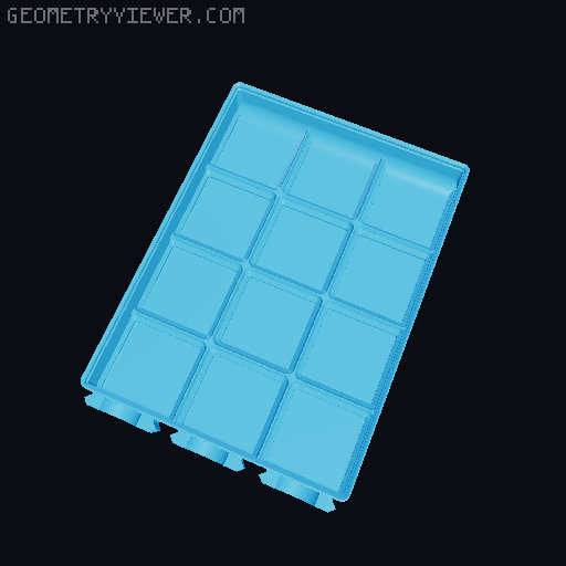 Parametric Gridfinity bins for GOEWS 3D model thumbnail
