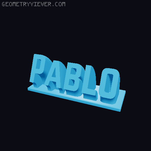 Sweeping Name Tag 3D model thumbnail