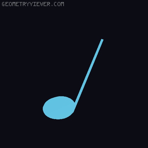 Music notes and symbols 3D model thumbnail
