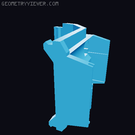 Mini Skidi Integrated Battery Holder Compartment Cover 3D model thumbnail