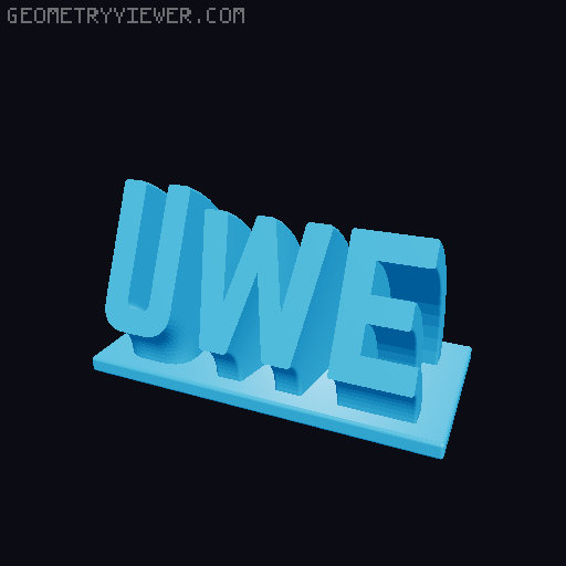 Sweeping Name Tag 3D model thumbnail