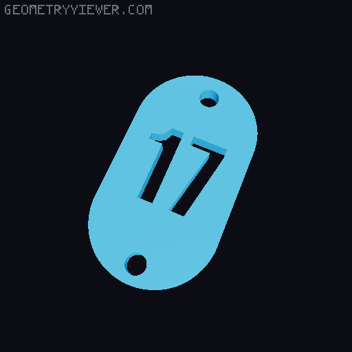 Porta chaves; Keychain 3D model thumbnail