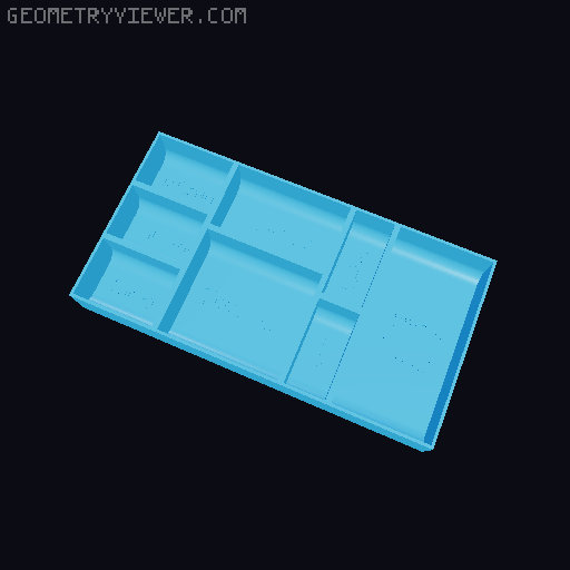 Gloomhaven Storage Insert 3D model thumbnail