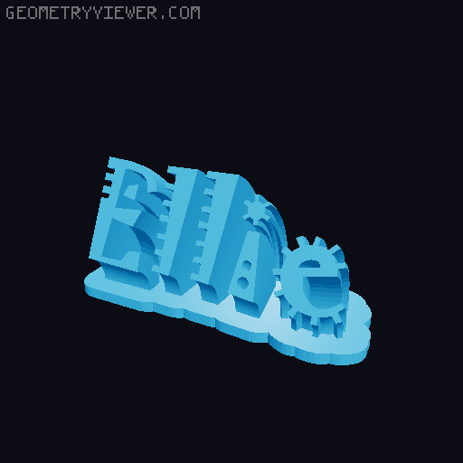 Sweeping crazy name tag 3D model thumbnail