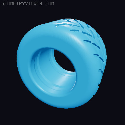 tyres go kart 3D model thumbnail